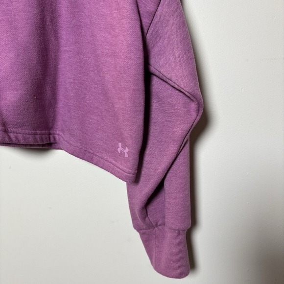 Under Armour Women's UA Taped Fleece Hoodie Size SMALL Polar Purple - Picture 3 of 13